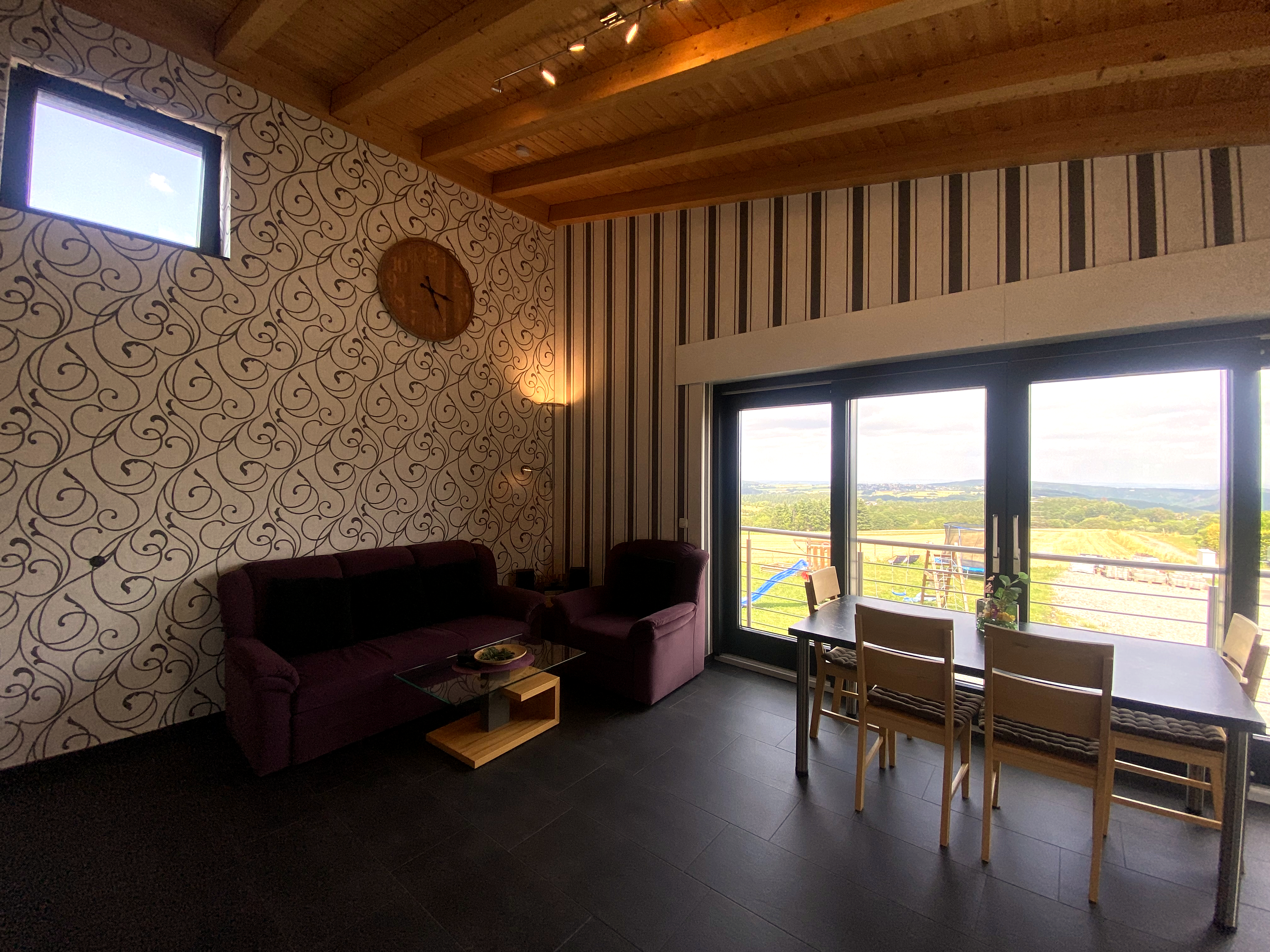Living room with panoramic window